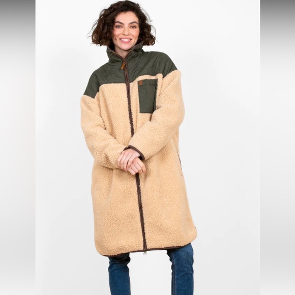 BRAKEBURN TEDDY LONGLINE BORGE JACKET - Picture 2 of 4